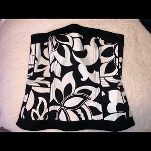 White house black market eyelet corset tube top